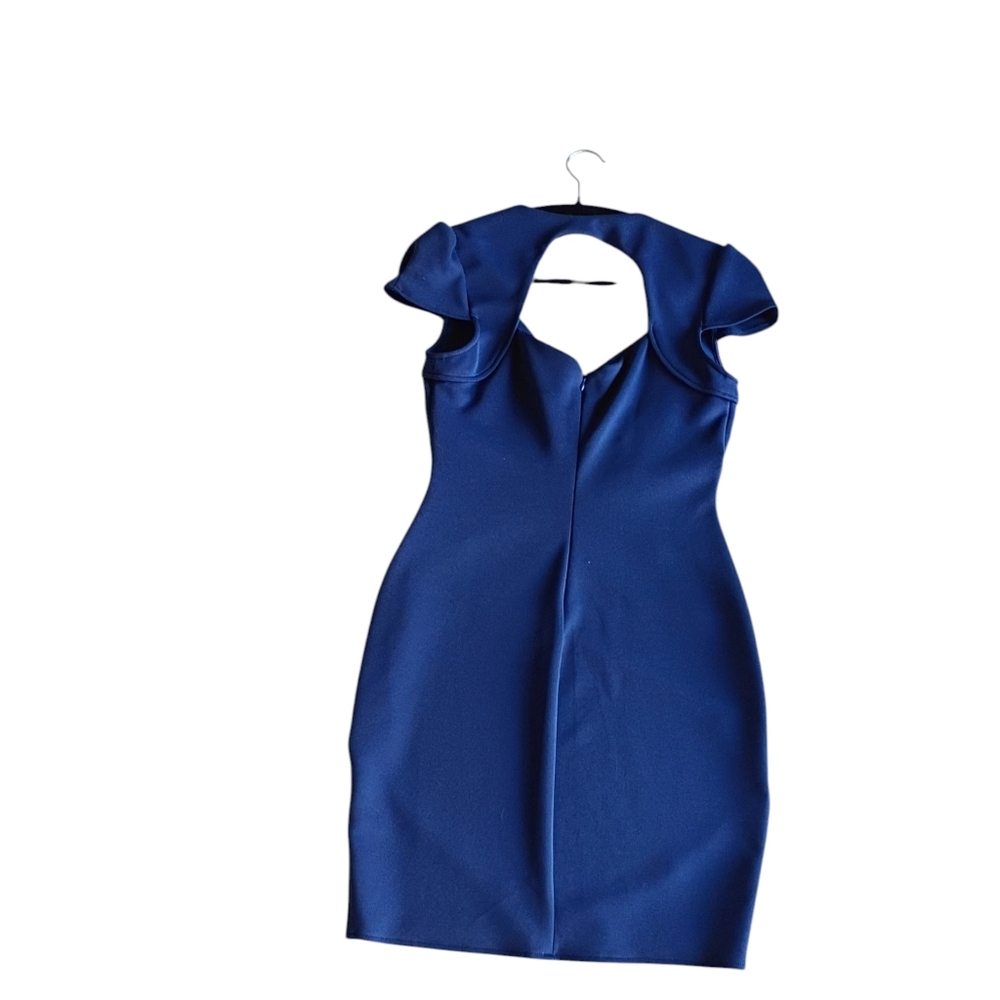 Guess Bandage Royal Blue Navy Fitted Cutout Dress SZ 4